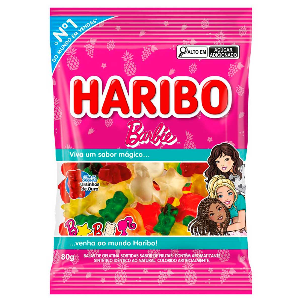 Bala de Gelatina Frutas Barbie 80g