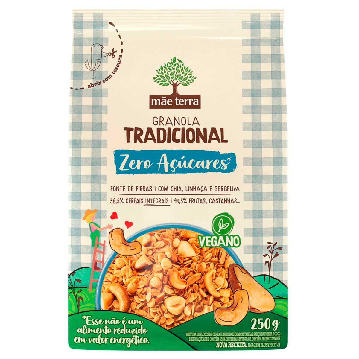 Granola Mãe Terra Tradicional Zero Açúcares 250g