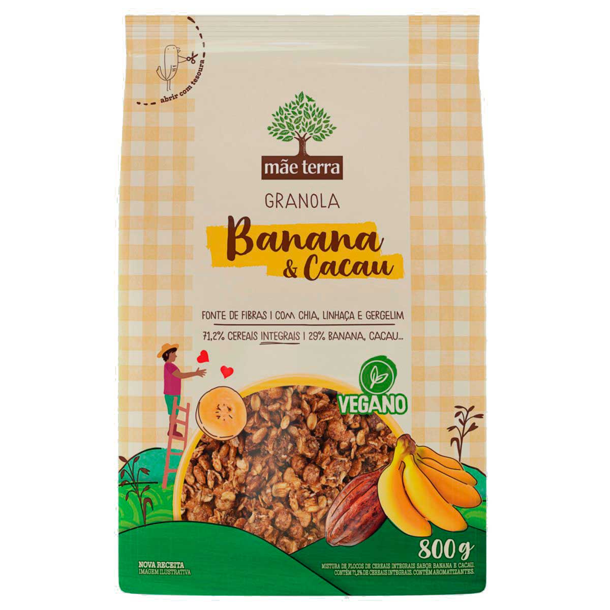 Granola Mãe Terra Banana e Cacau 800g