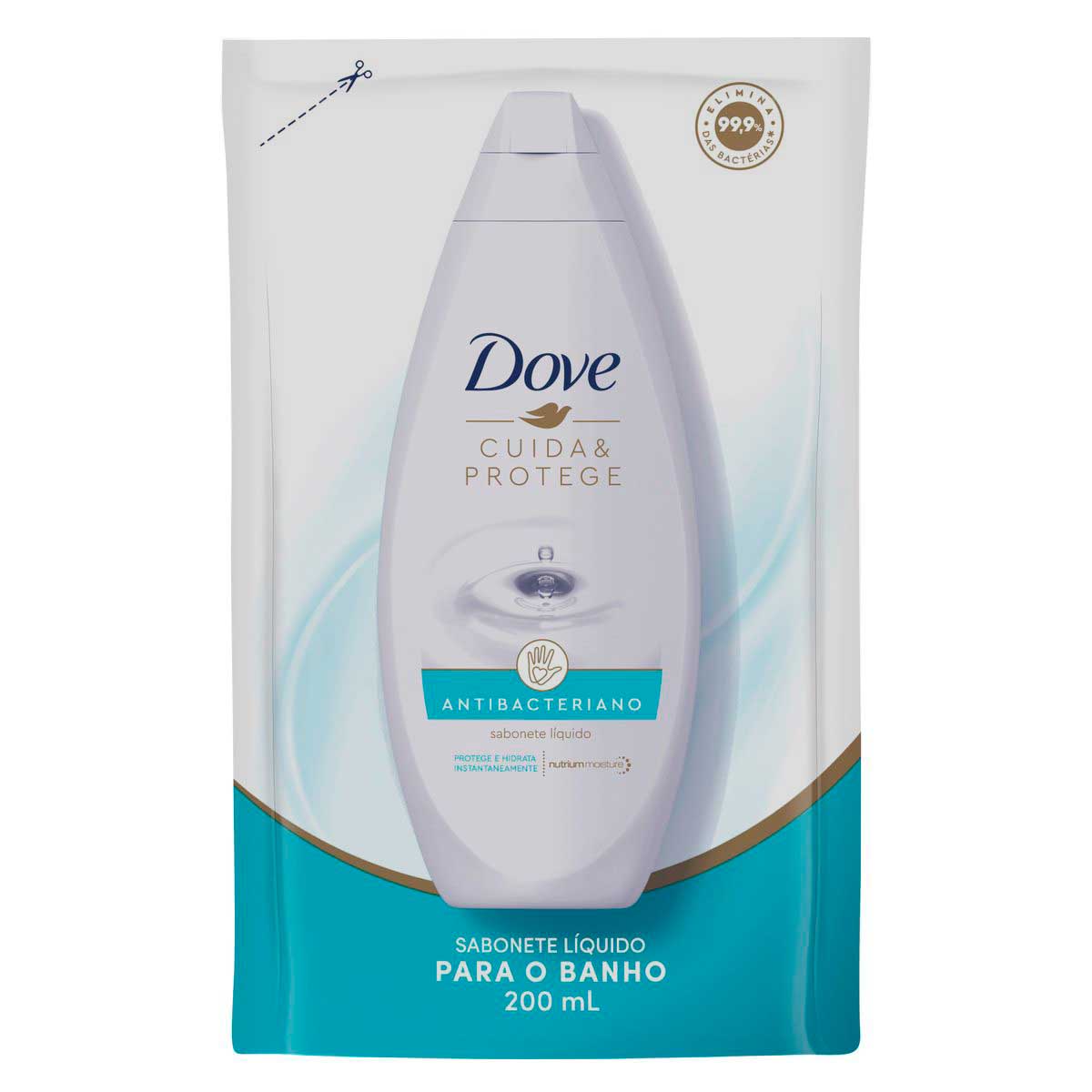 Sabonete Liquido Dove Cuida & Protege Antibacteriano Refil 200 ML