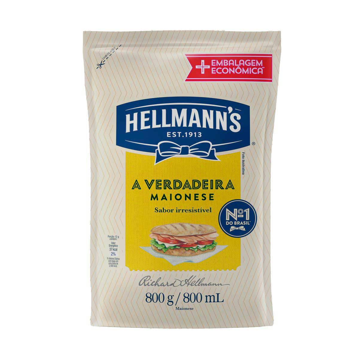 Maionese Hellmann's Tradicional 800g