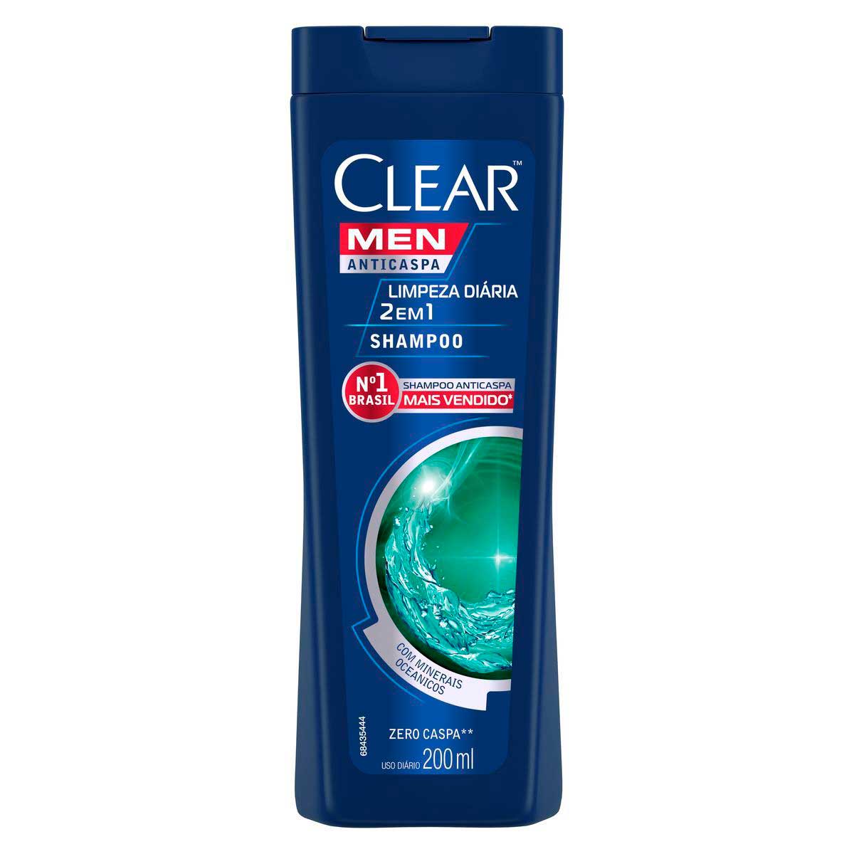 Shampoo Anticaspa Clear Limpeza Diária 2 em 1 200ml