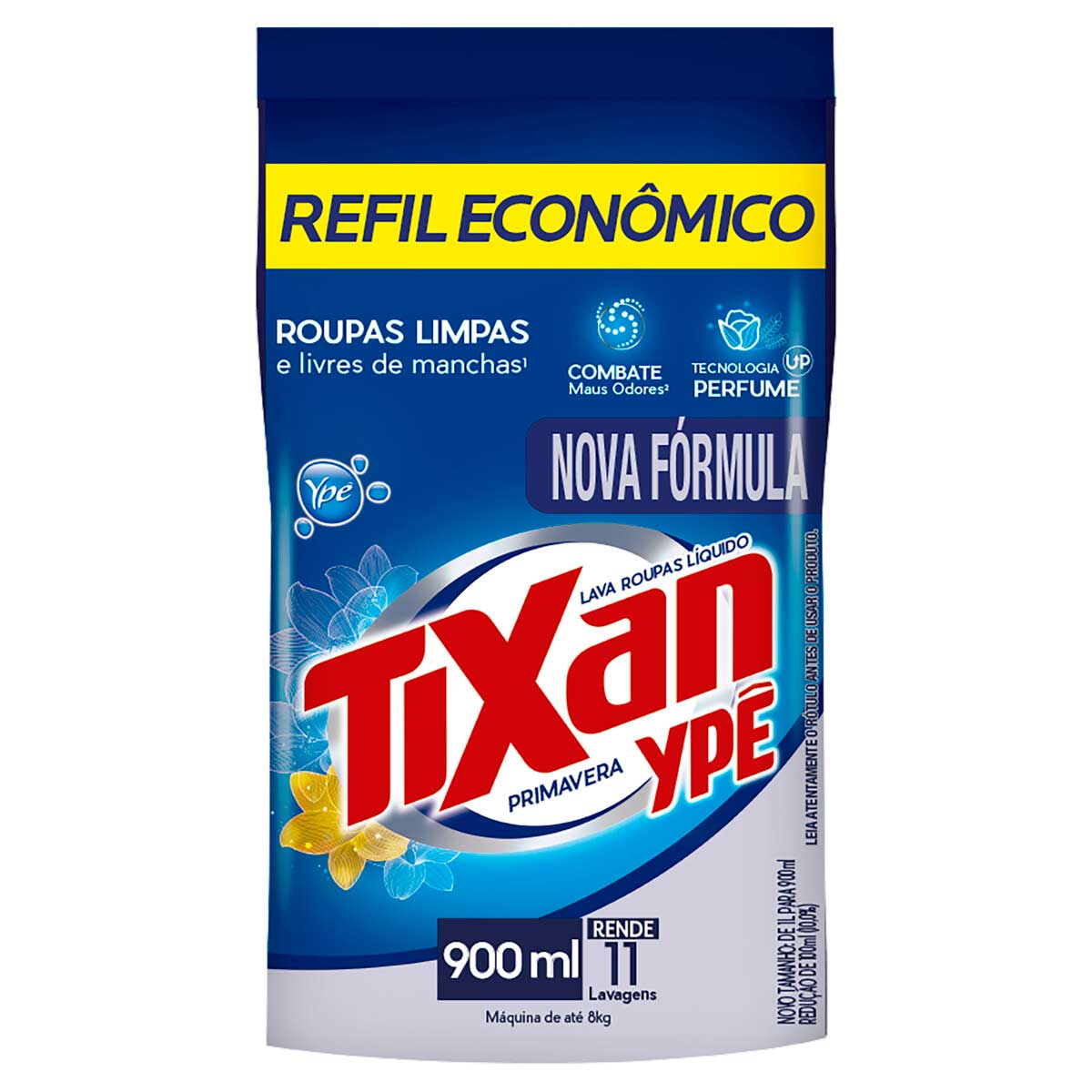 Sabão Líquido Tixan Ypê Primavera 900ml Refil Econômico