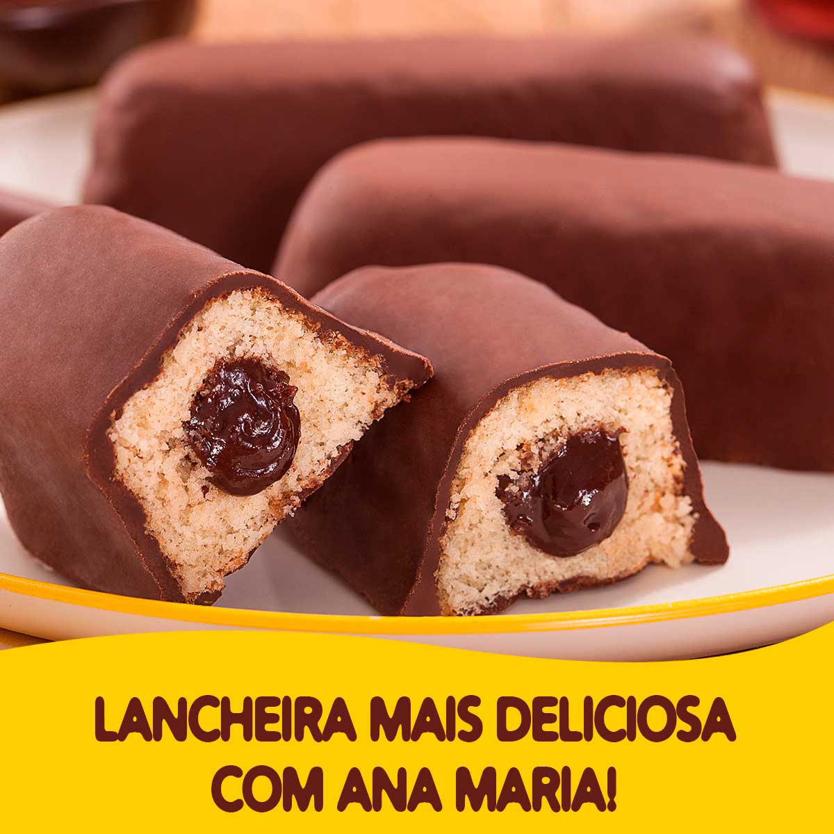 Bolinho de Baunilha com Recheio e Cobertura Sabor Chocolate Ana Maria 42G -  Supermercado Condor - Compre Online em Almirante Tamandaré/PR