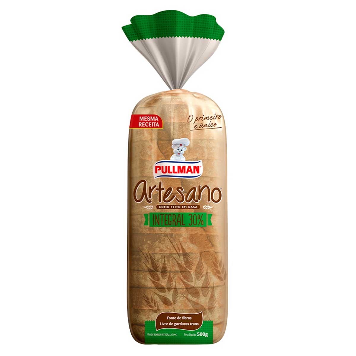 Pão de Forma Integral Pullman Artesano 500g