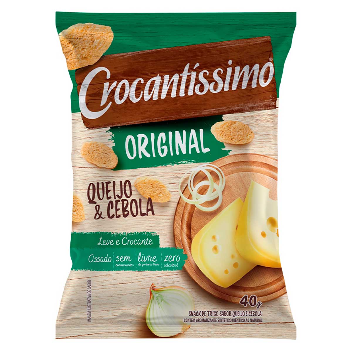 Snack de Trigo Sabor Queijo & Cebola Crocantíssimo Original 40g