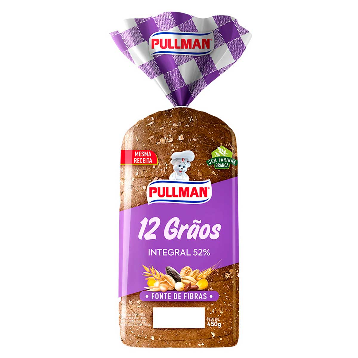 Pão Integral 12 Grãos Pullman 450g