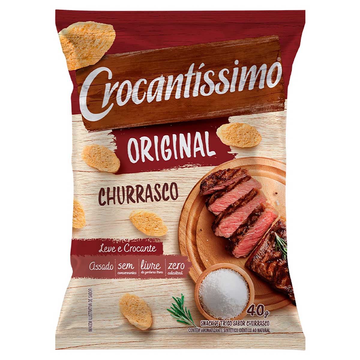 Snack de Trigo Sabor Churrasco Crocantíssimo Original 40g