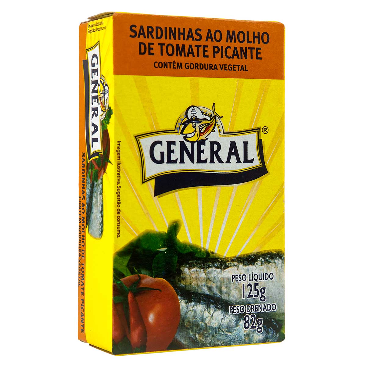 Sardinhas Ao Molho De Tomate Picante General 125g