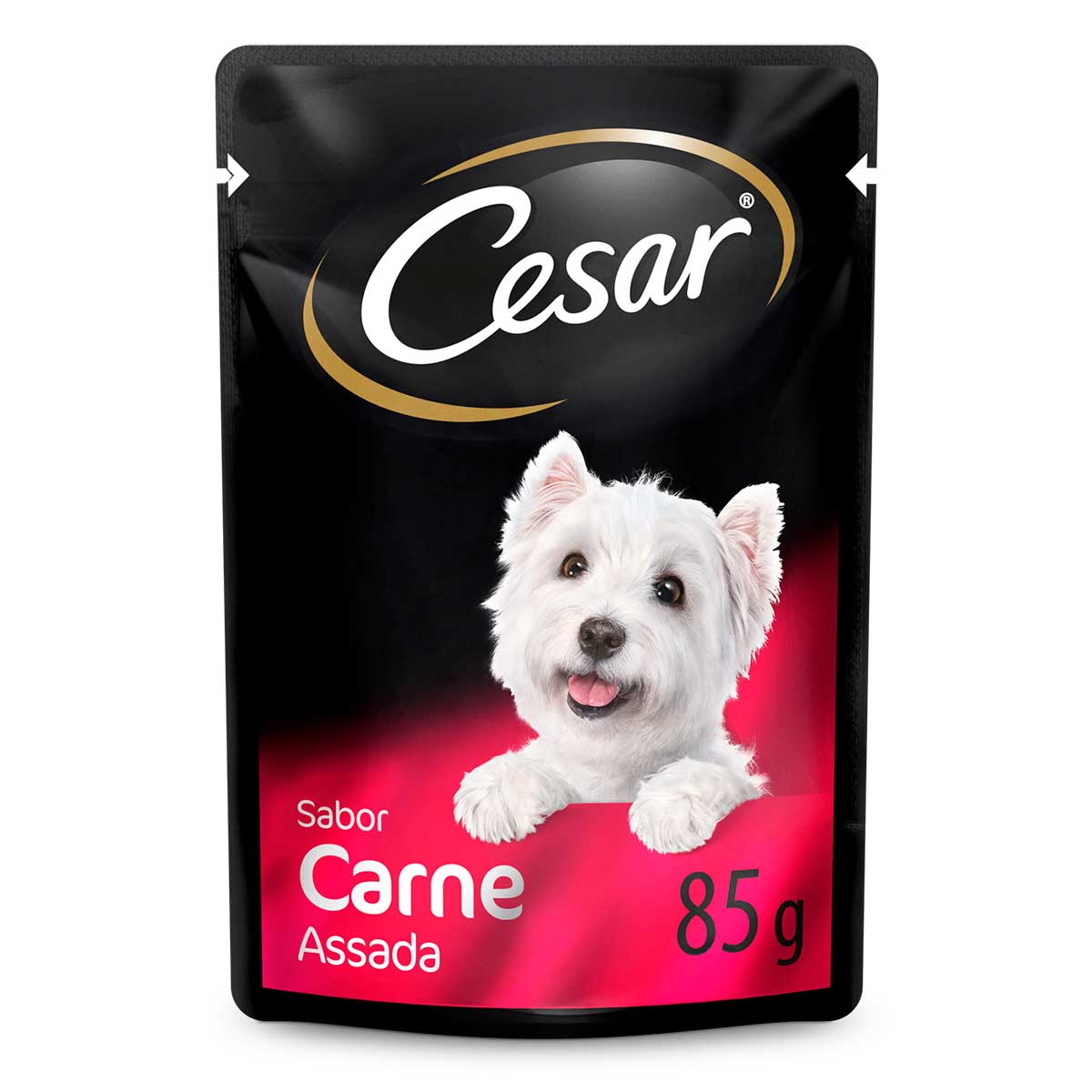 Ração Úmida Cesar Sachê Cortes Selecionados Sabor Carne Assada ao Molho para Cães Adultos 85 g