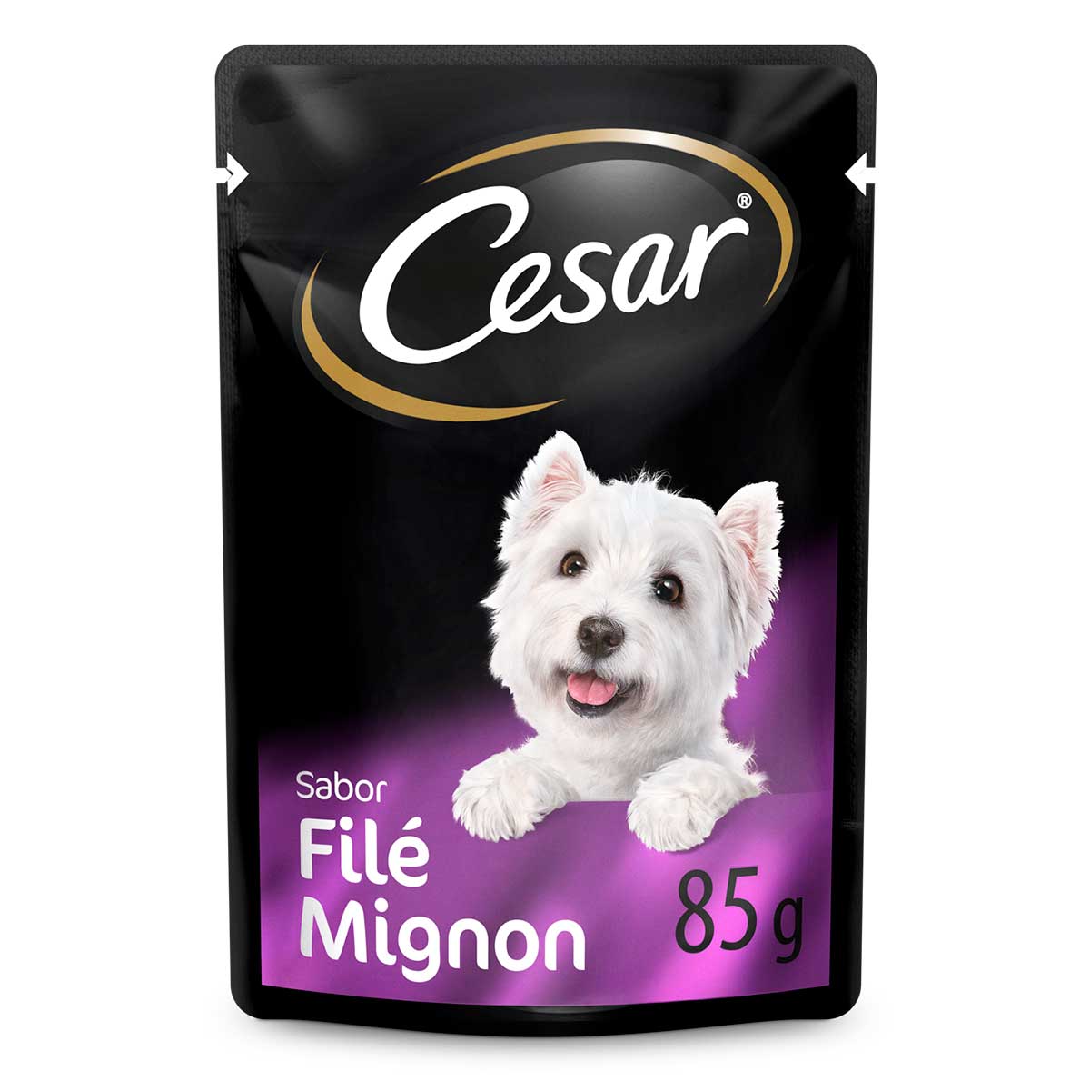 Ração Úmida Cesar Sachê Cortes Selecionados Sabor Filé Mignon para Cães Adultos 85 g