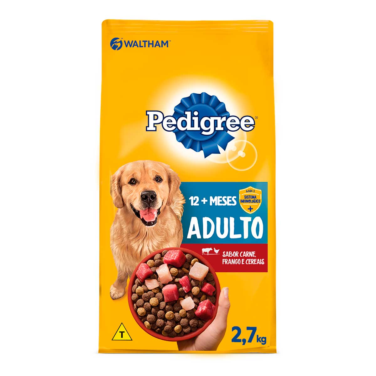 Ração Pedigree Dry Adulto sabor Carne Frango e Cerais 2,700 kg