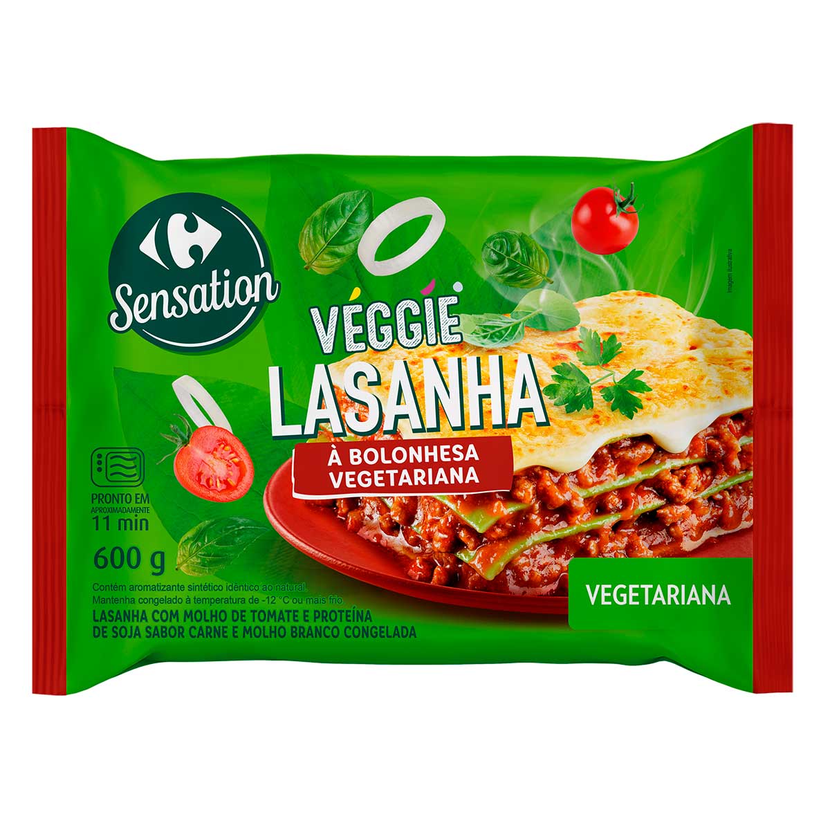 Lasanha Veg Bolonhesa Carrefour Veggie 600g