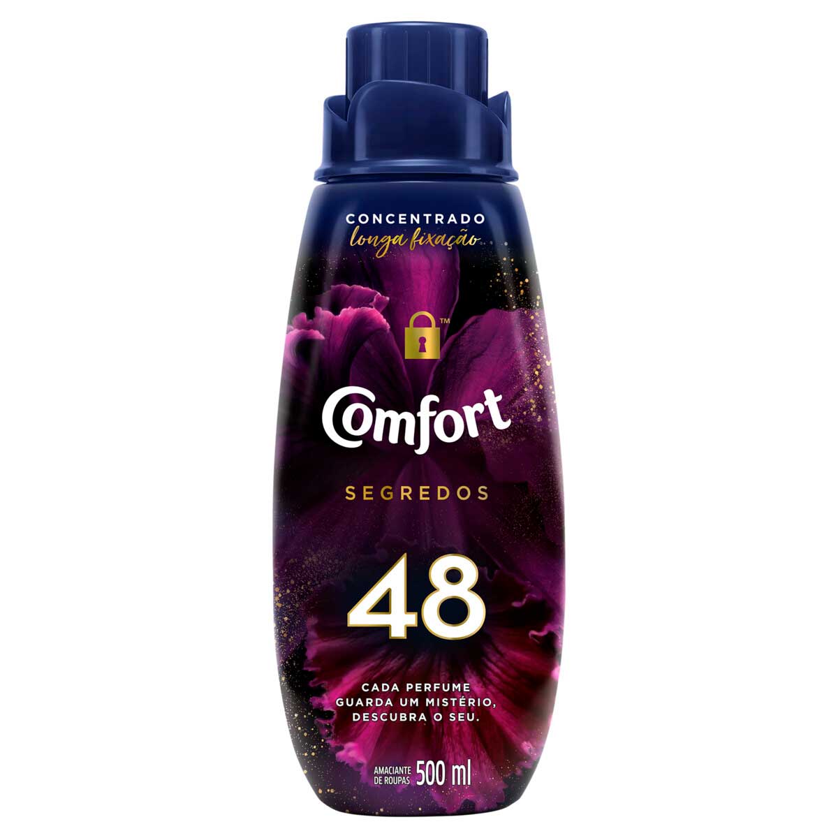 Amaciante de Roupa Concentrado 48 Comfort Segredos Frasco 500ml