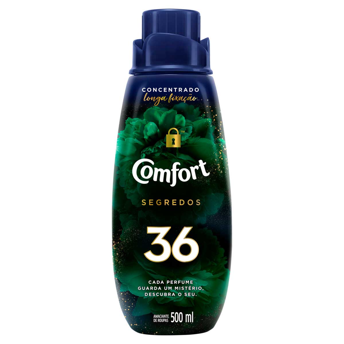 Amaciante de Roupa Concentrado 36 Comfort Segredos Frasco 500ml