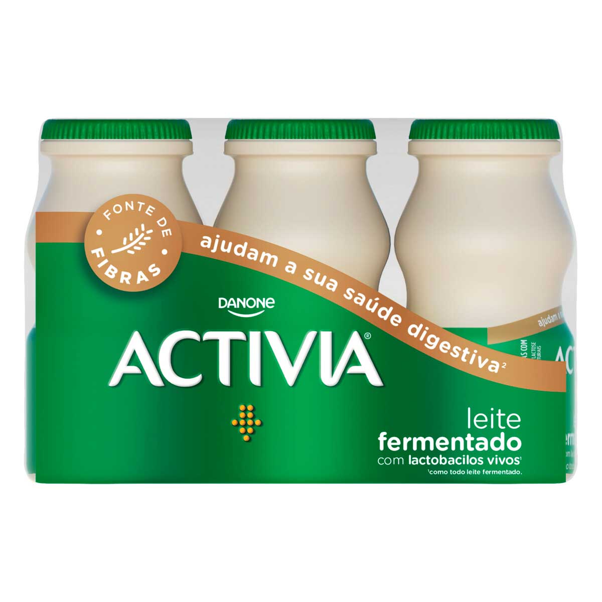 Pack Leite Fermentado Desnatado Baunilha Activia Frasco 450g 6 Unidades