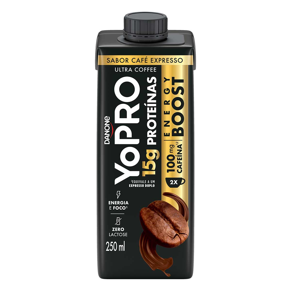 Bebida Láctea Café Expresso Zero Lactose Yopro Energy Boost 250ml