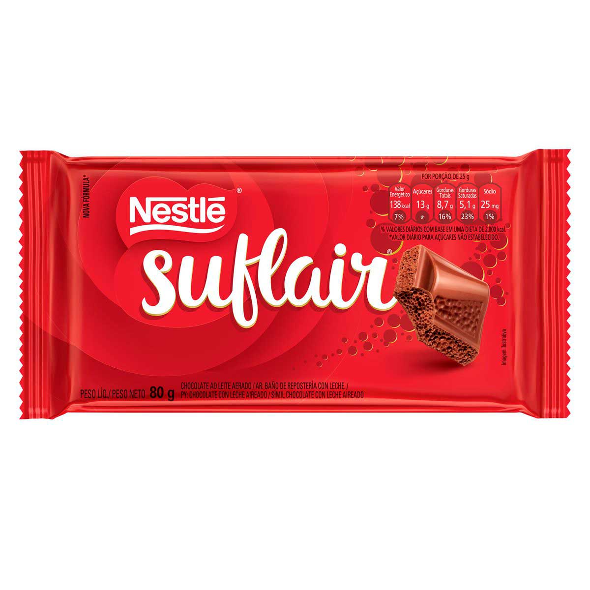 Chocolate SUFLAIR ao Leite 80g