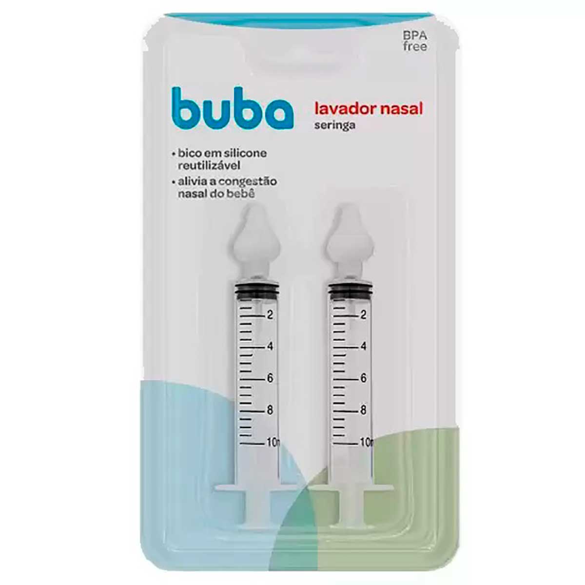 Lavador Nasal Seringa com Ponta em Silicone Buba 2 Unidades