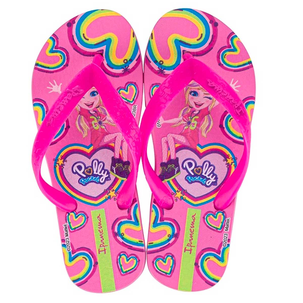 Chinelo Ipanema Feminino Infantil Polly Pocket Pink 23 24