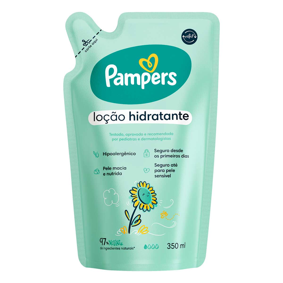 Shampoo Infantil de Glicerina Pampers Frasco 200ml