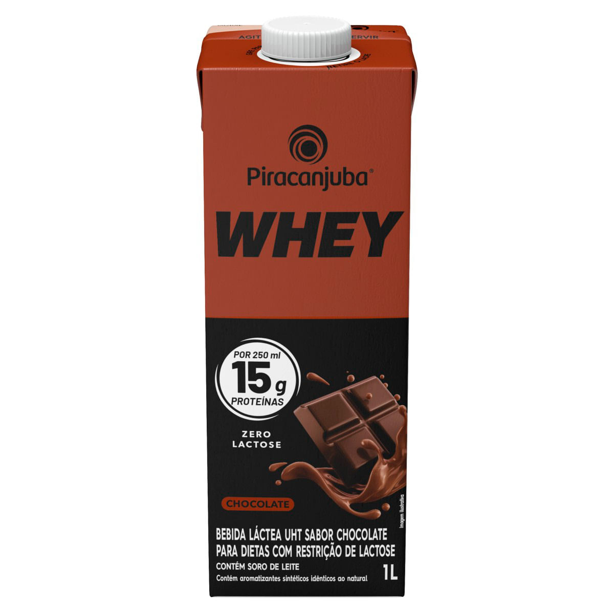 Bebida Láctea UHT Chocolate Zero Lactose Piracanjuba Whey 1L