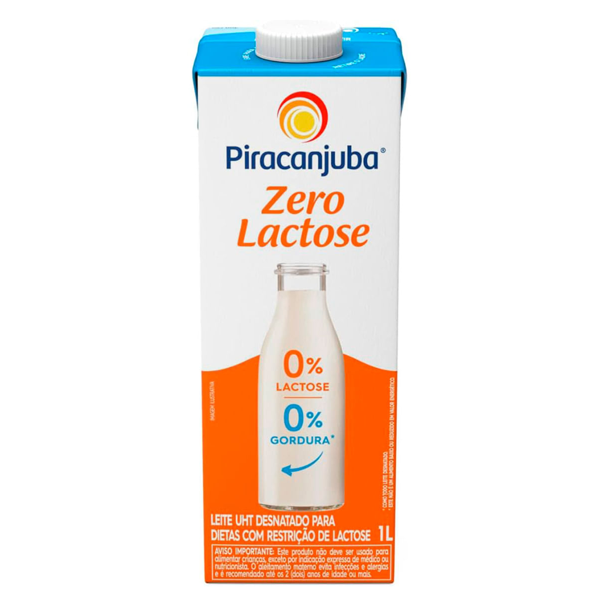 Leite UHT Desnatado Zero Lactose Piracanjuba 1L