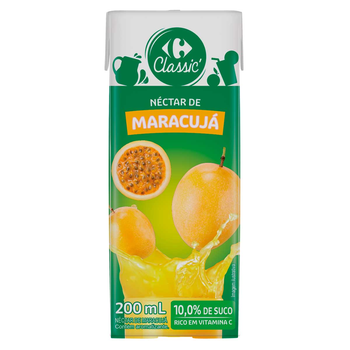 Néctar Sabor Maracujá Carrefour Classic 200ml