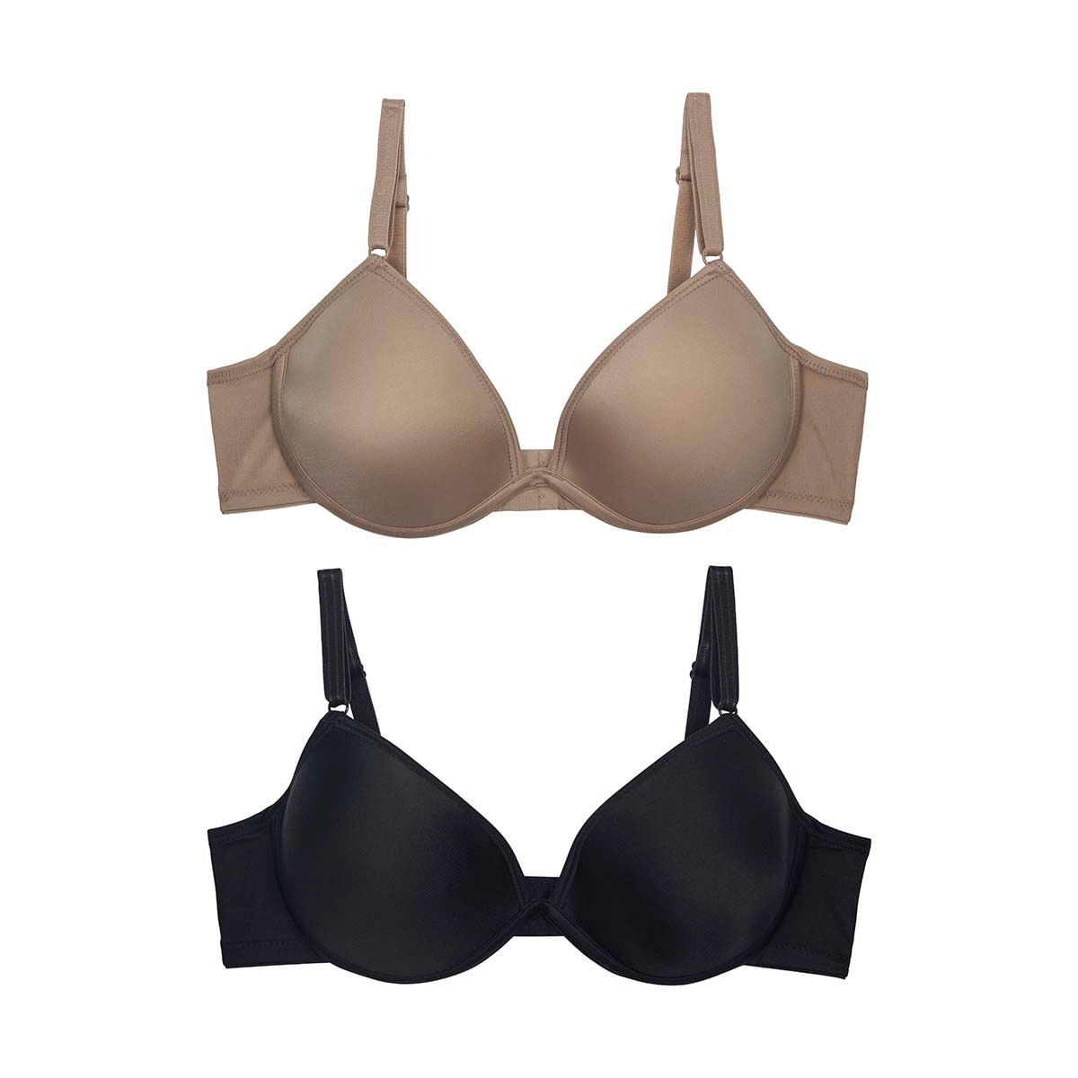 kit de Sutiãs Duo com Bojo Mousse e Preto 42 DelRio