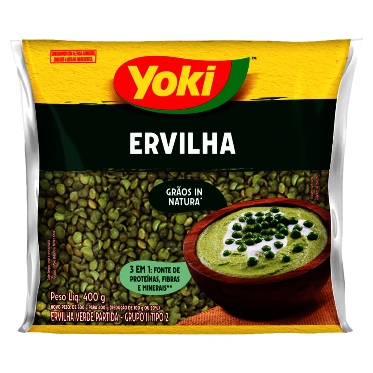 Ervilha Verde Partida Tipo 2 Yoki 400g