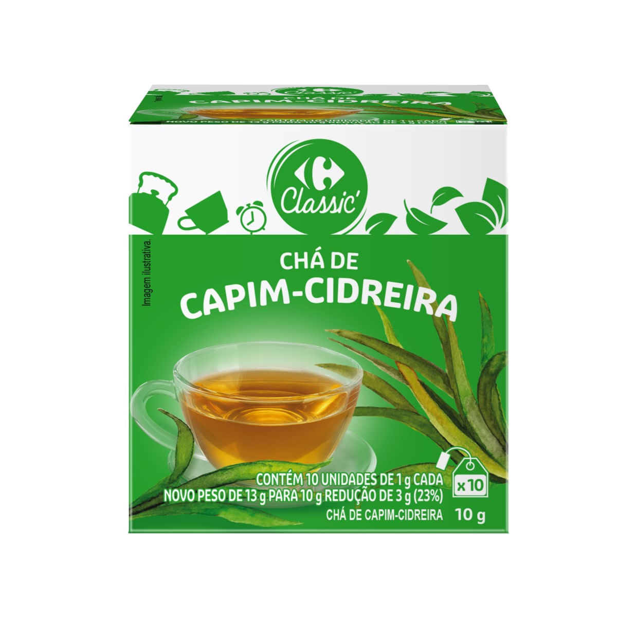 Chá de Capim-Cidreira Carrefour Classic 10 Sachês