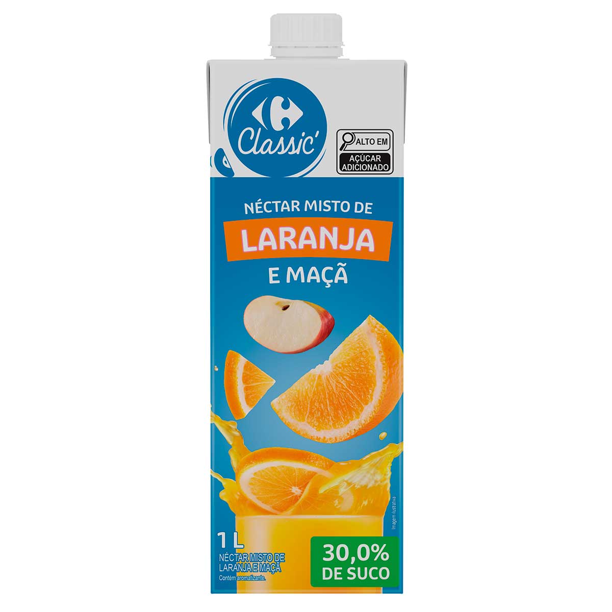 Néctar Misto Sabor Laranja e Maçã Carrefour Classic 1L