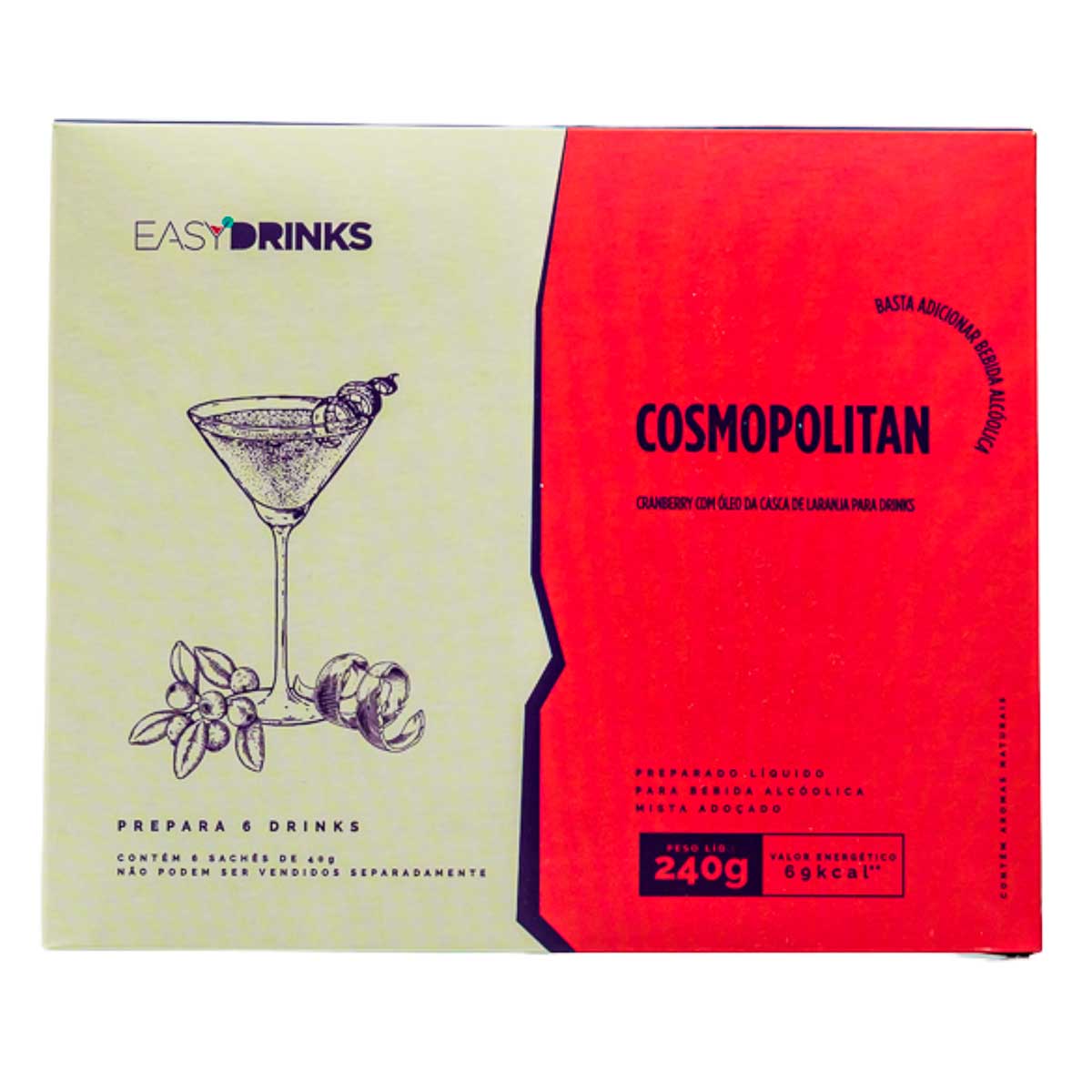 Preparado Líquido para Bebida Alcoólica Cosmopolitan Easy Drinks 240g