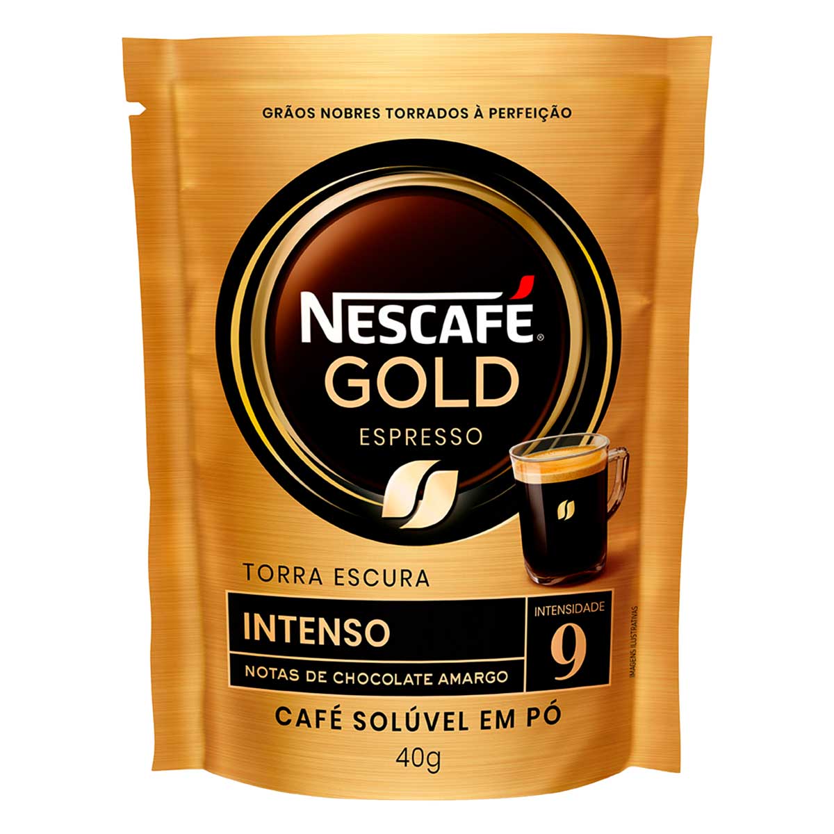 Café Solúvel Nescafé Gold Intensidade 9 Sachet 40g