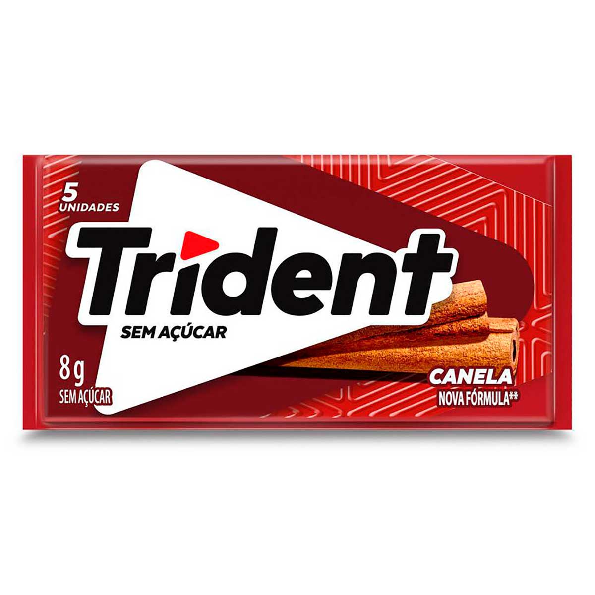 Chiclete Trident Canela sem Açúcar 8g 5 Unidades