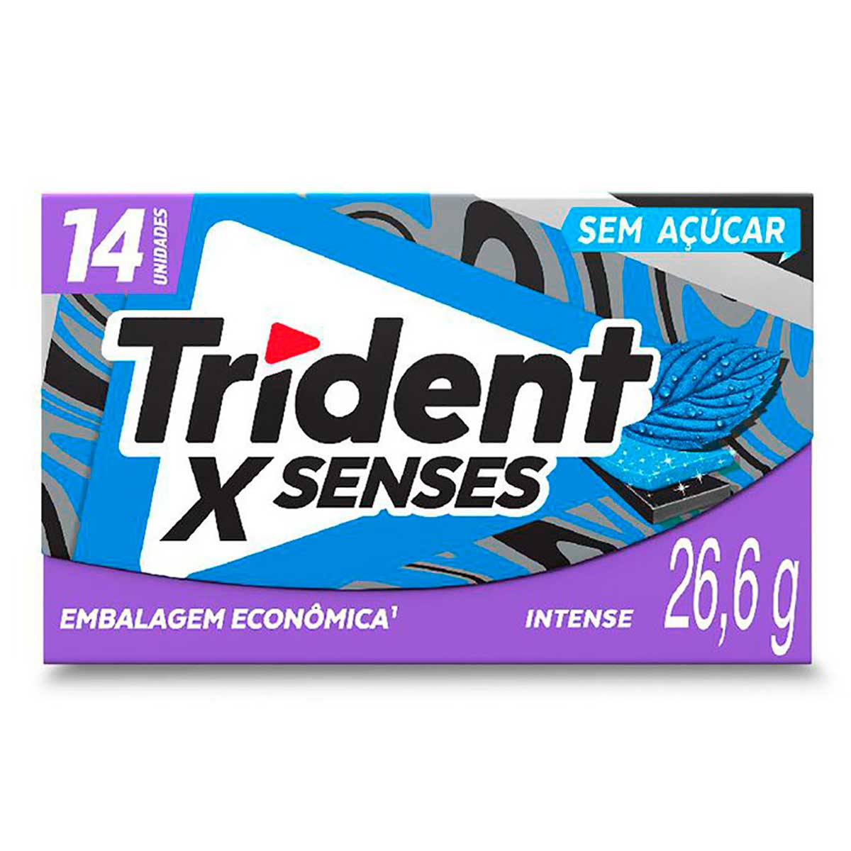 Chiclete Trident XSenses Intense 26,6g - Embalagem Econômica 14 unid.