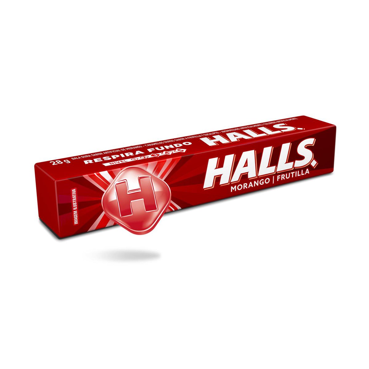 Bala Halls Morango 28g