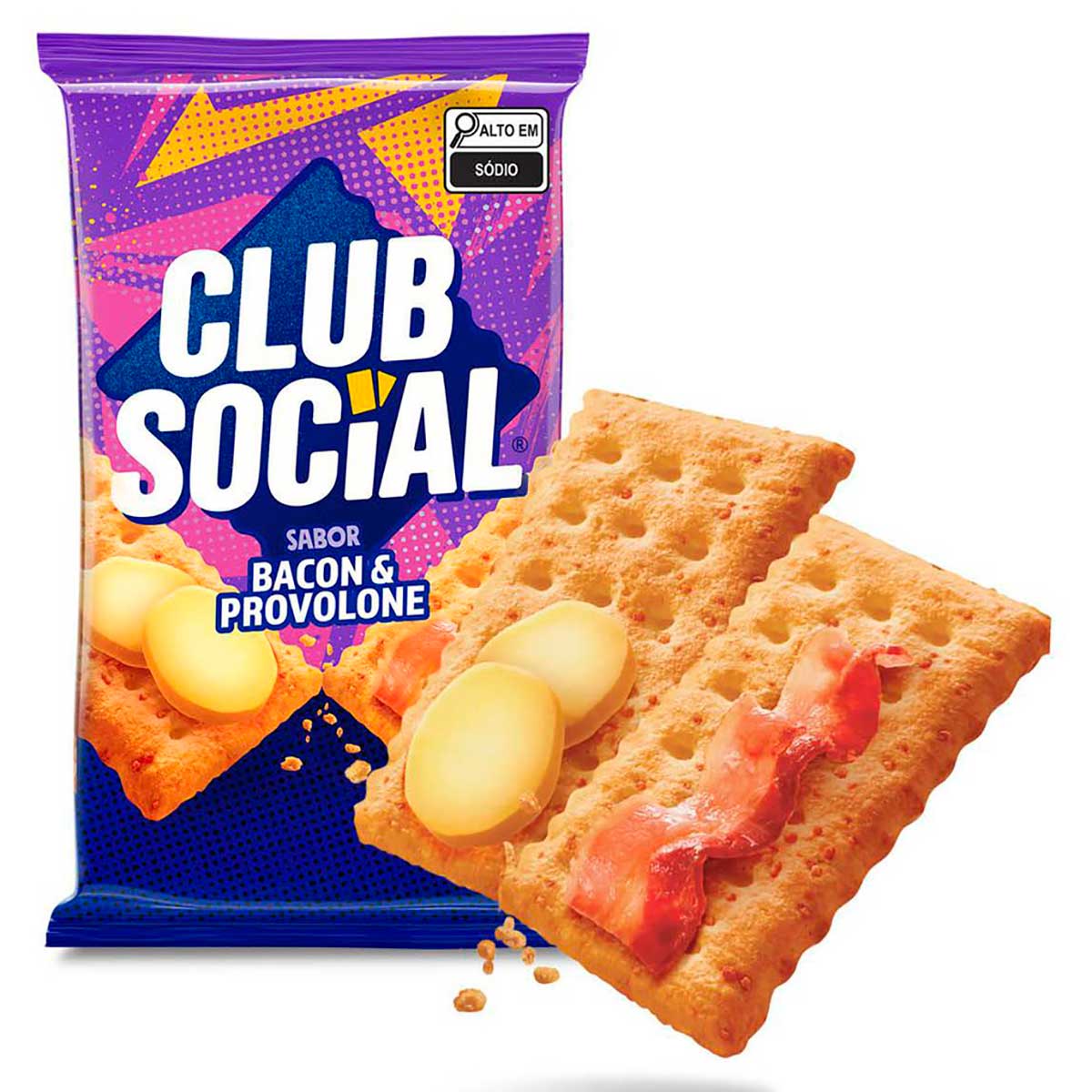 Biscoito Salgado Club Social bacon & provolone 141g