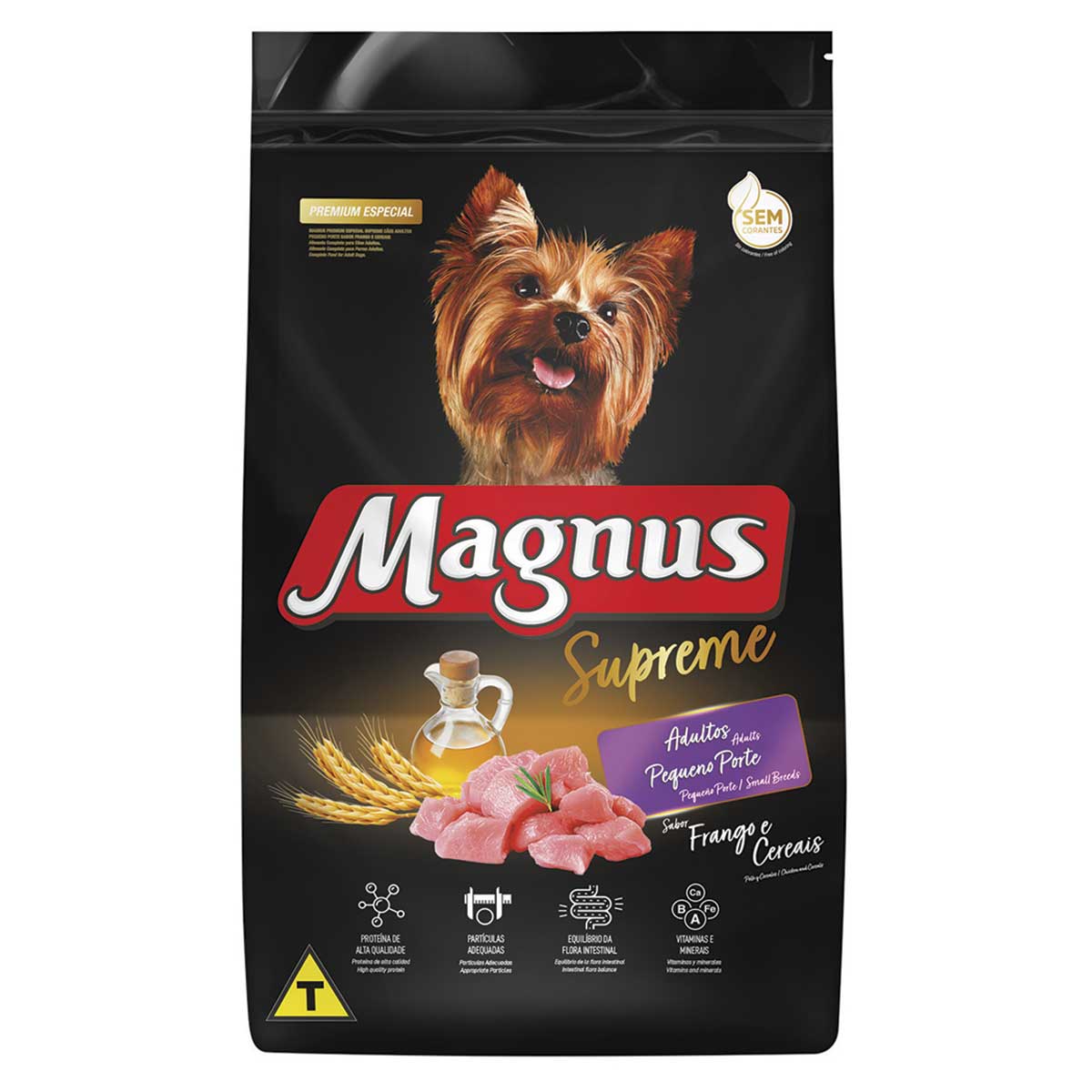 Ração Magnus Suprem para Cães Adultos de Pequeno Porte Frango com Cereais 2,5Kg