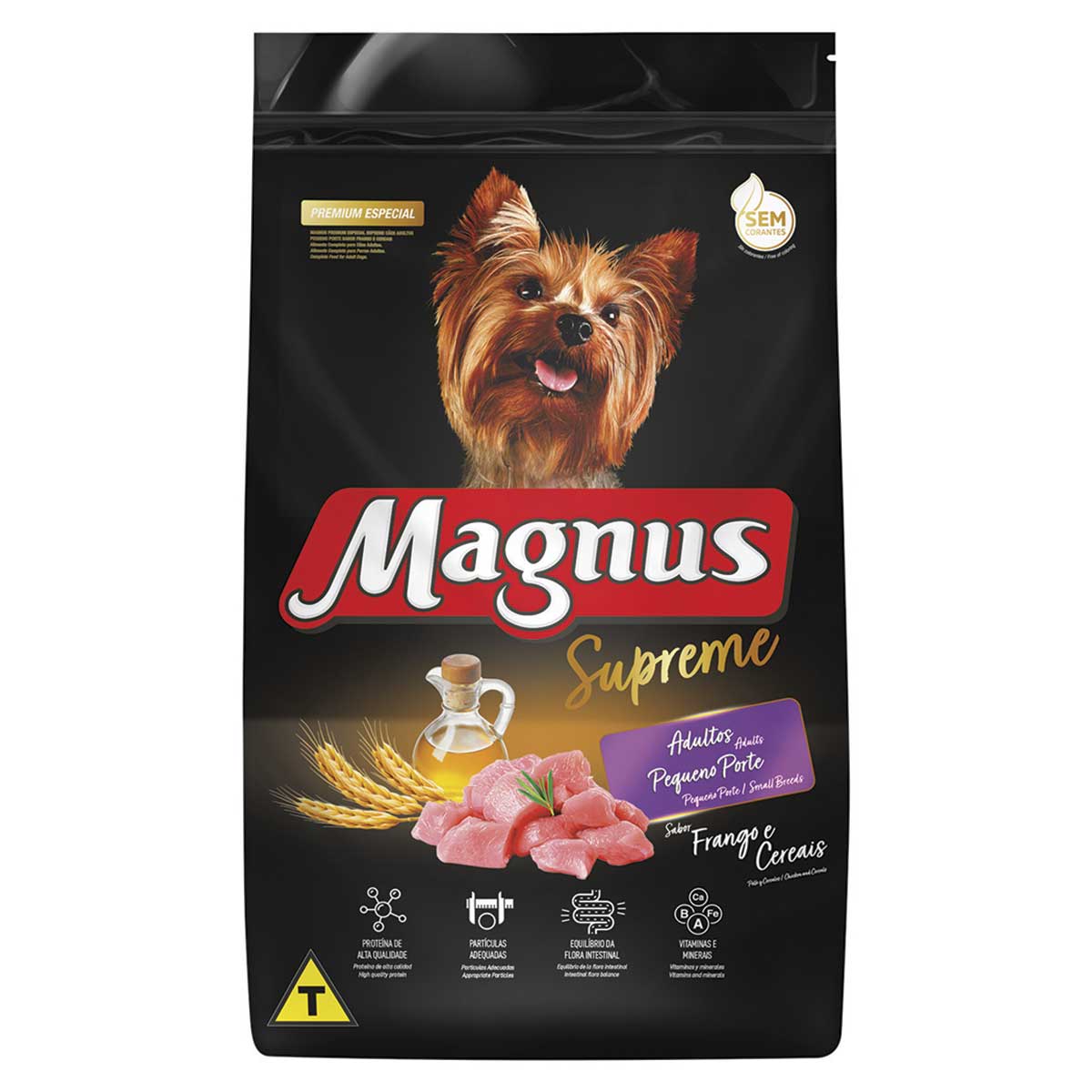 Ração Magnus Suprem para Cães Adultos de Pequeno Porte Frango com Cereais 10,1Kg