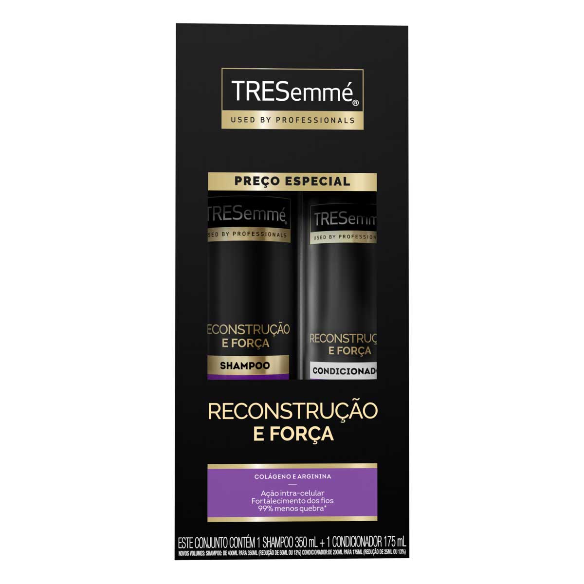 Kit Shampoo 350ml + Condicionador 175ml Tresemmé Reconstrução e Força