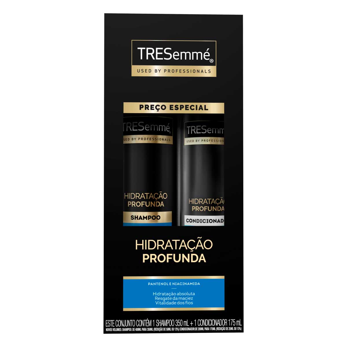 Kit Shampoo 350ml + Condicionador 175ml Tresemmé Hidratação Profunda