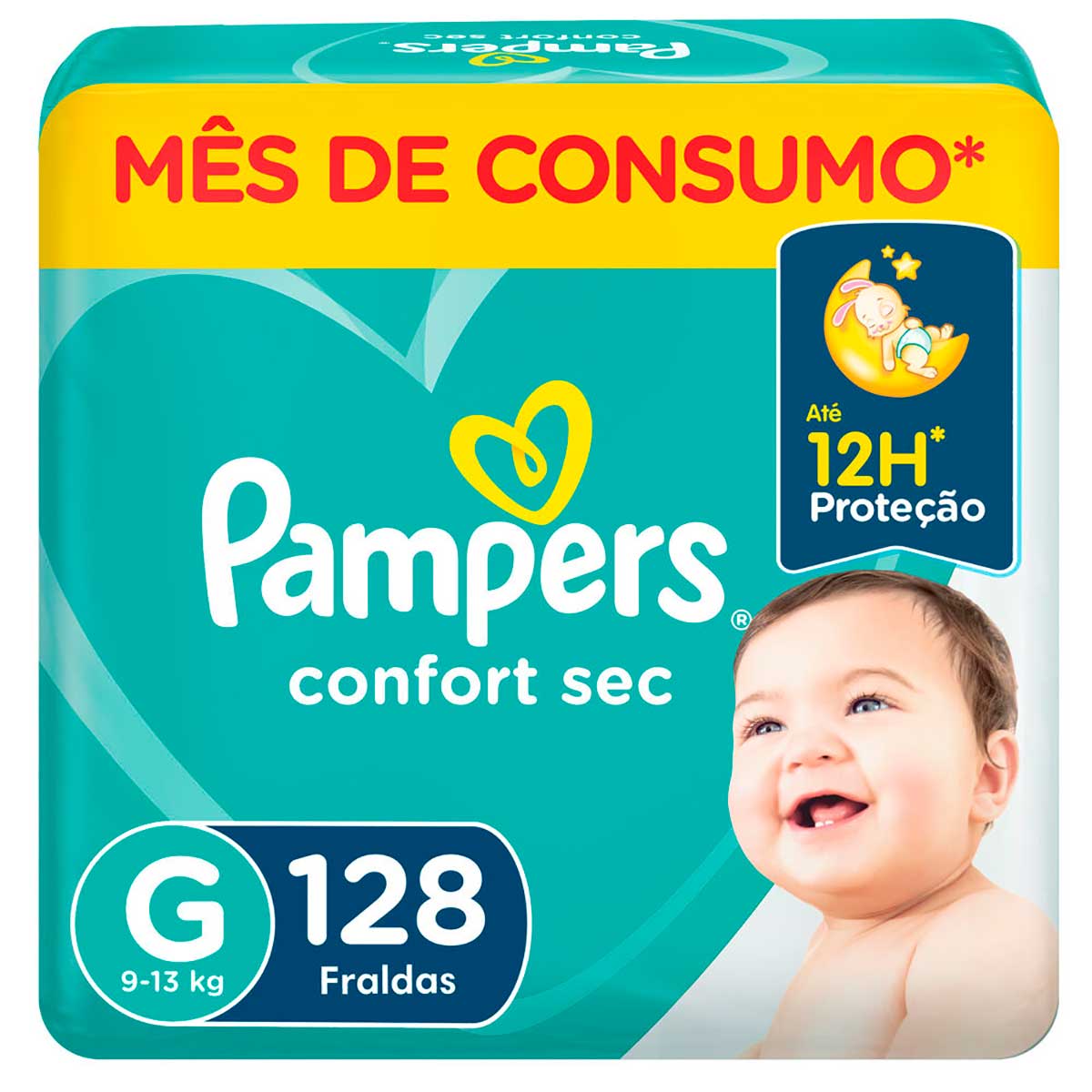 Fralda Descartável Pampers Confort Sec G 128 Unidades