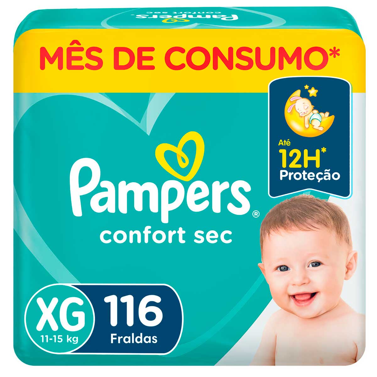 Fralda Descartável Pampers Confort Sec XG 116 Unidades