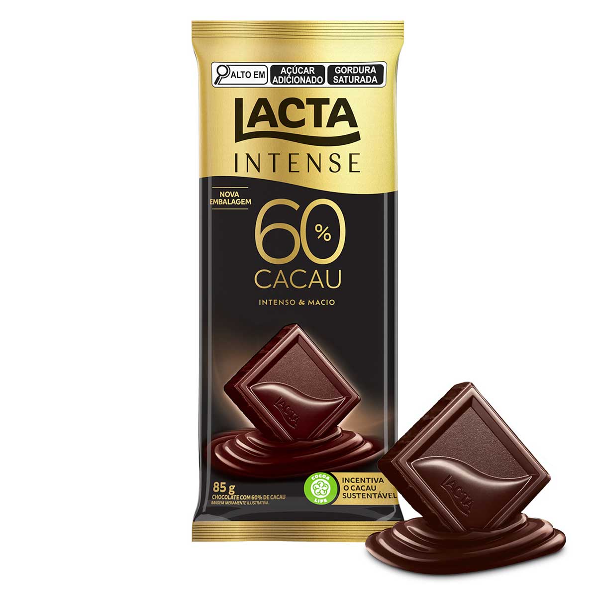 Chocolate Lacta Intense Amargo 60% Cacau Original 85g