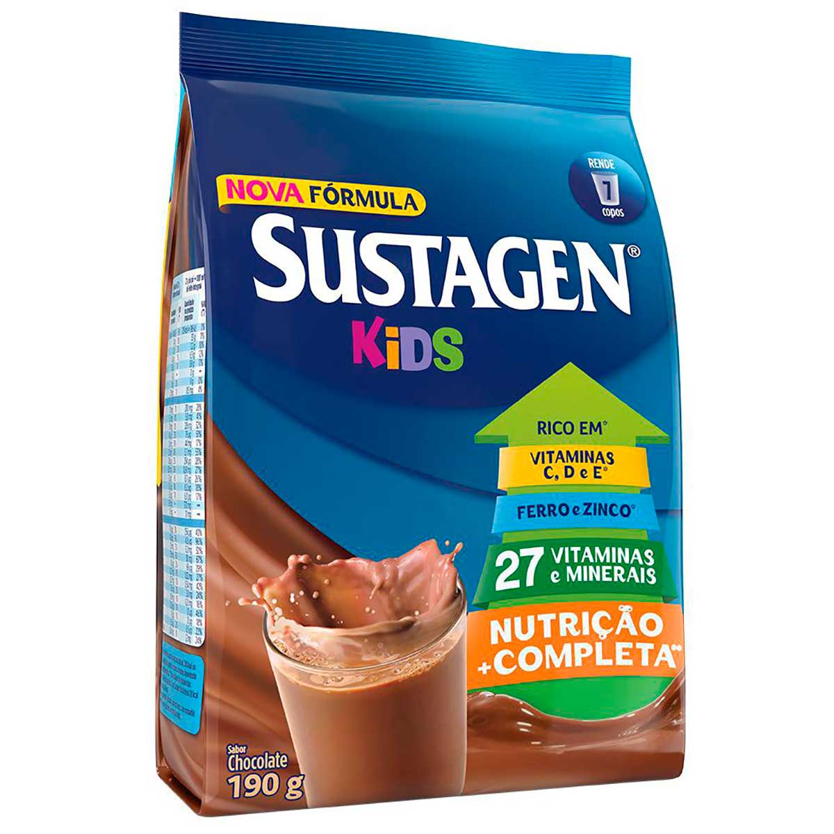 Complemento Alimentar Sustagen Kids Sabor Chocolate - Sachê 190g