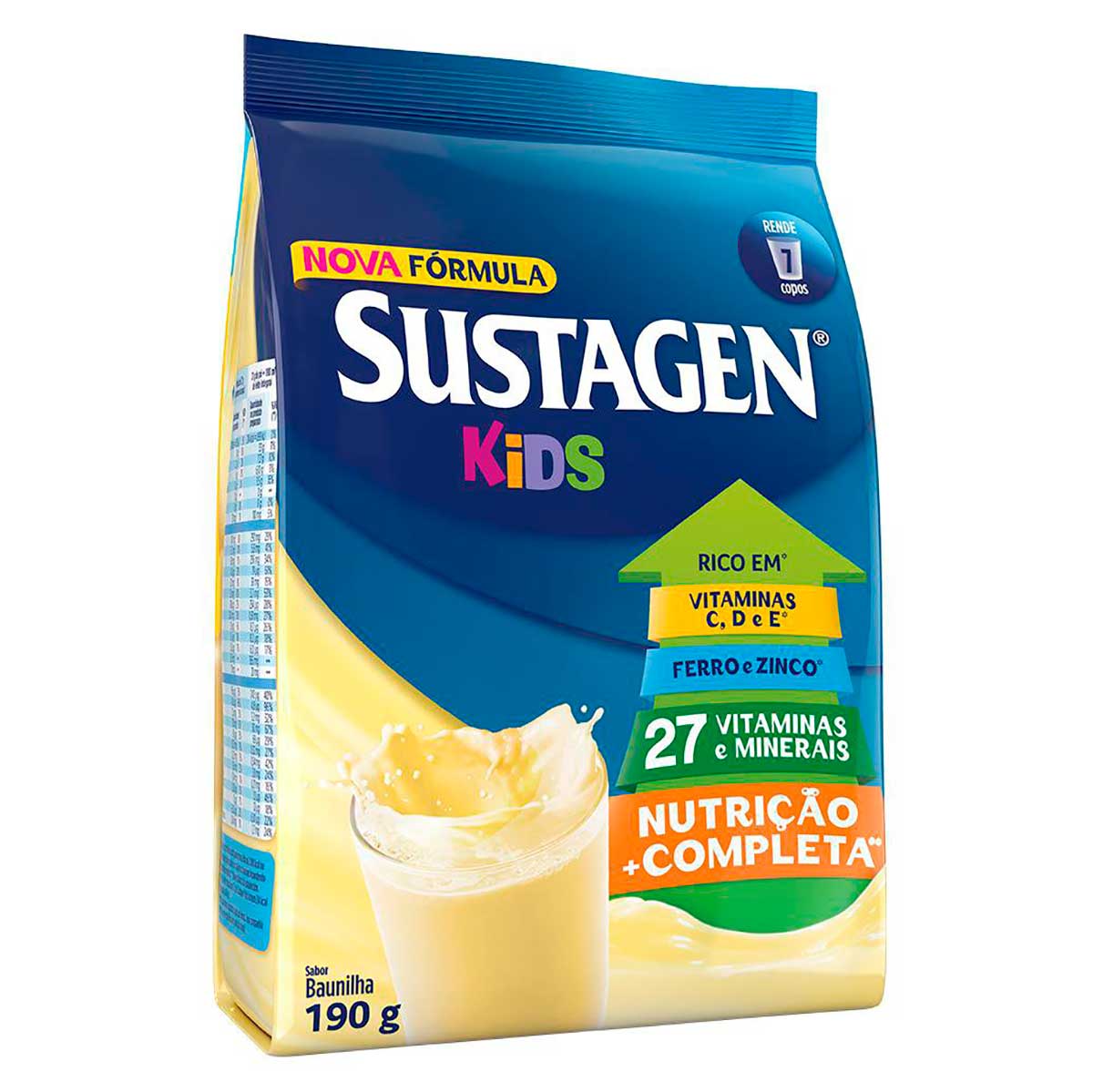 Complemento Alimentar Sustagen Kids Sabor Baunilha - Sachê 190g