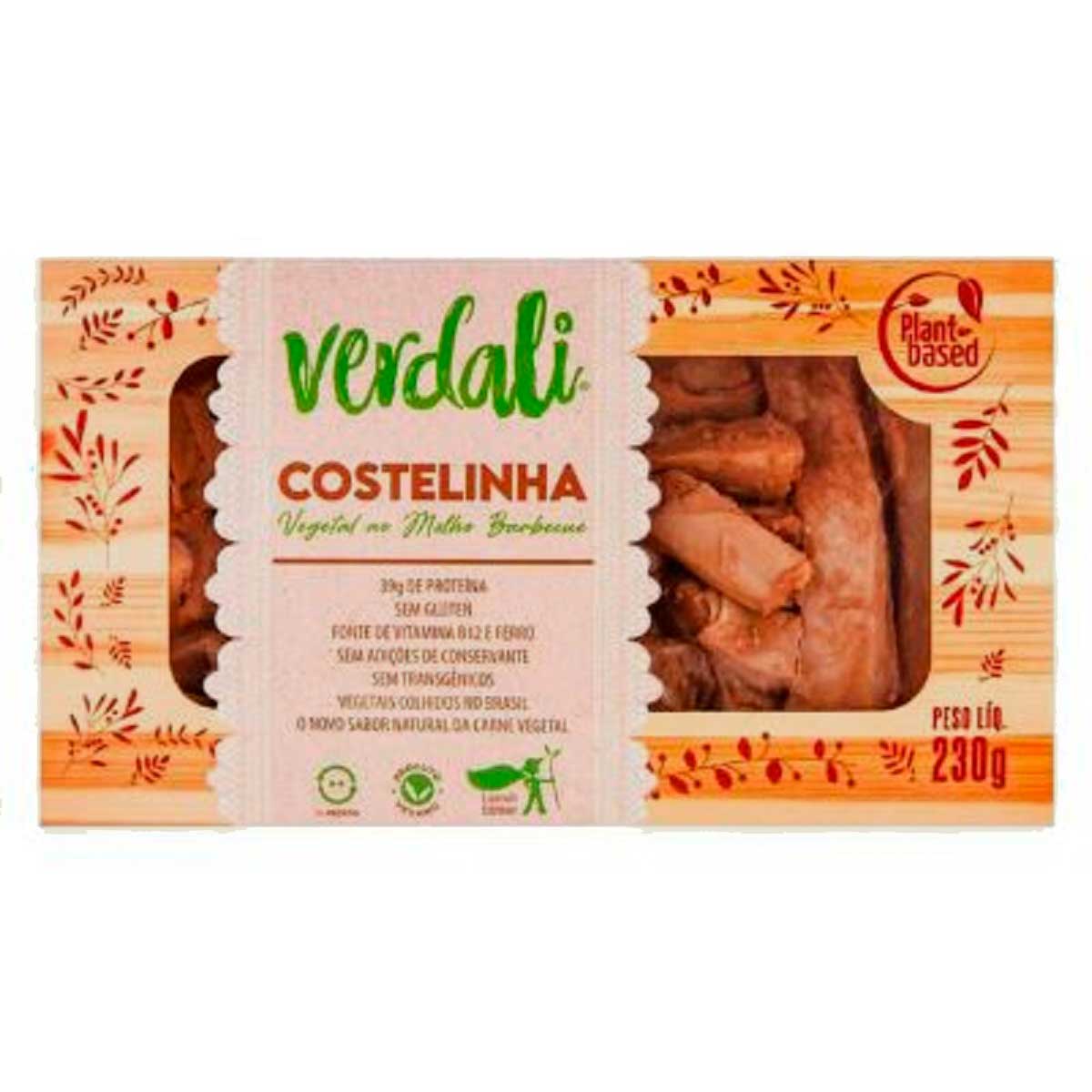 Costelinha Vegana Congelada ao Barbercue Verdali 230g