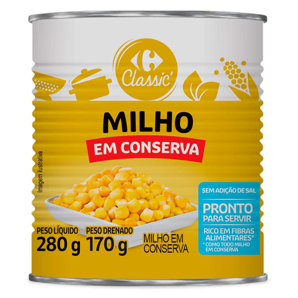 Milho Verde Carrefour Lata 170 g