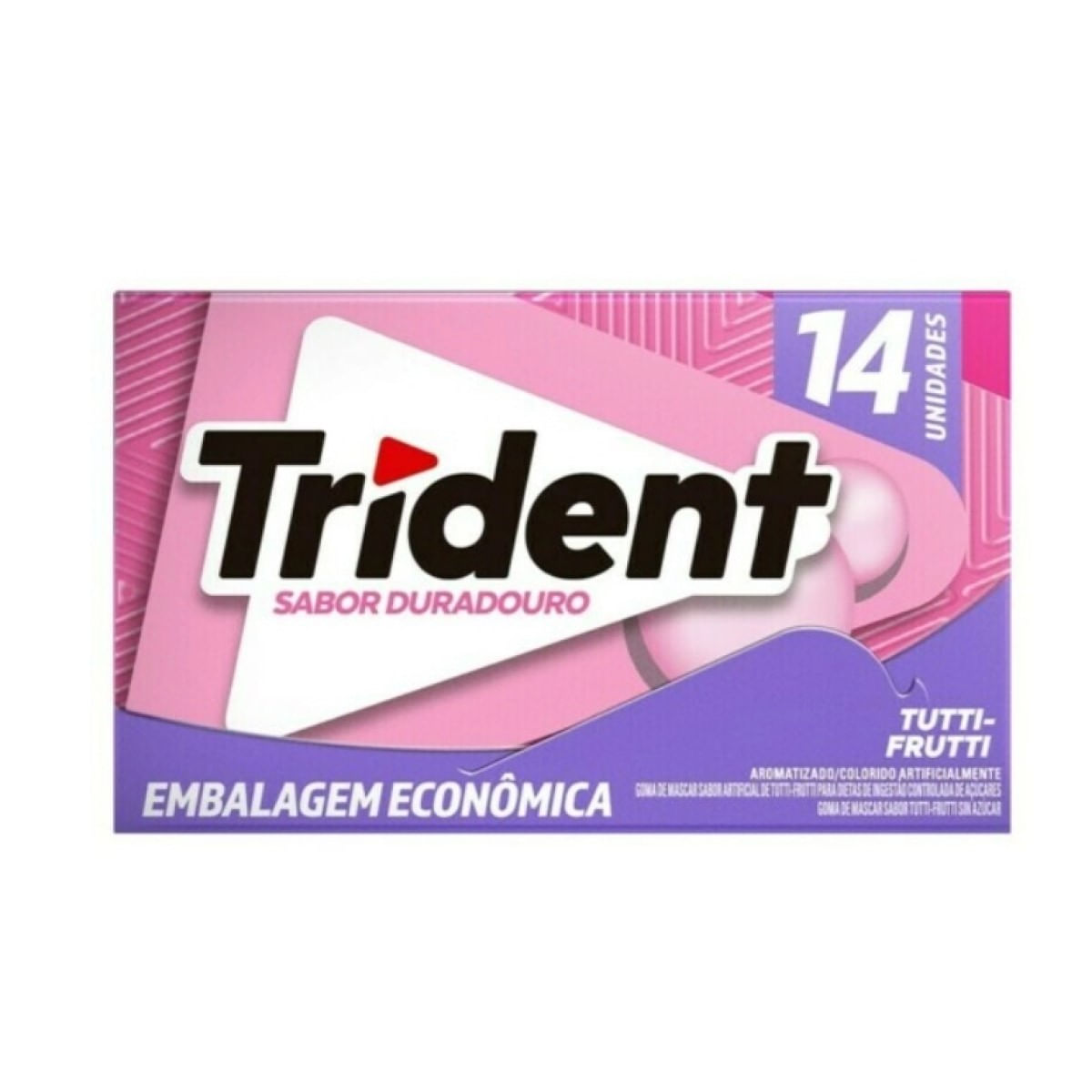 Chiclete Tutti-Frutti Trident 14 Unidades 25,2g